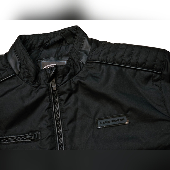 Land Rover Black Racing Driving Jacket Coat Women Sz 10 England Jaguar Nylon Zip - Picture 3 of 8